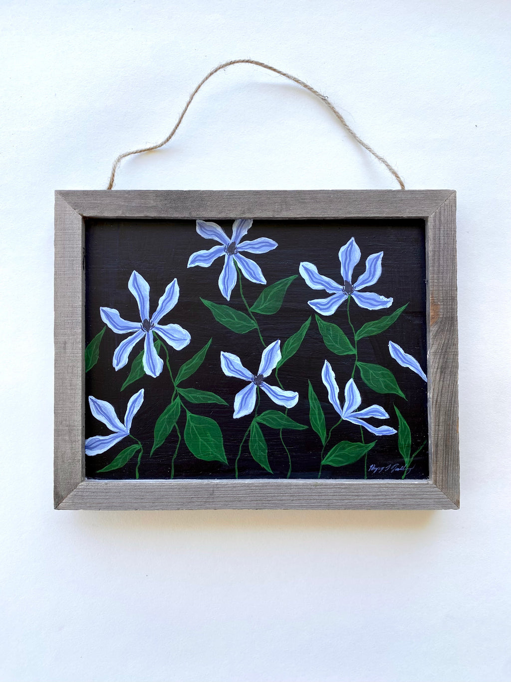 “Clematis Blooms” 8x10” Painting