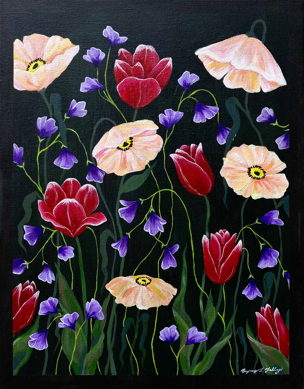 “Tangled Blooms” 11x14” Painting